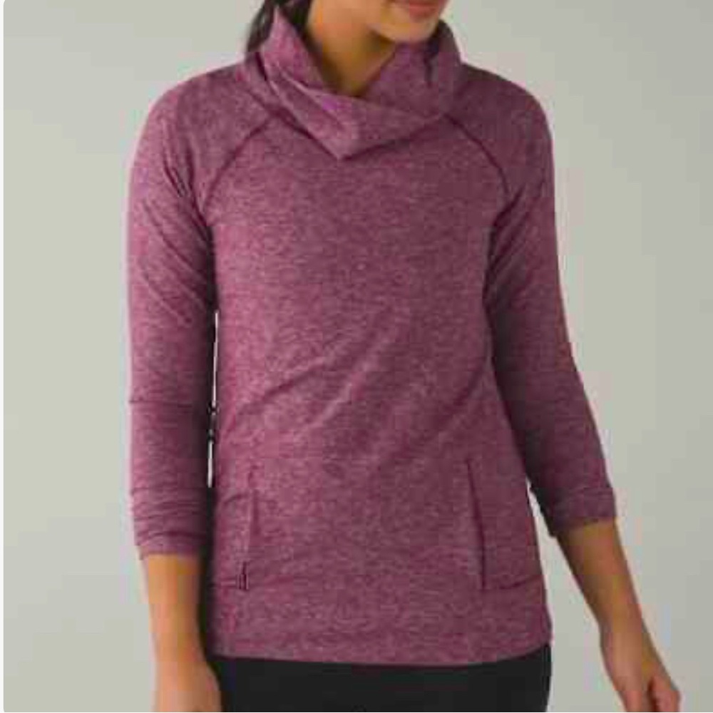 Lululemon Make A Move Long Sleeve Rulu Heathered Red Grape | Size 6